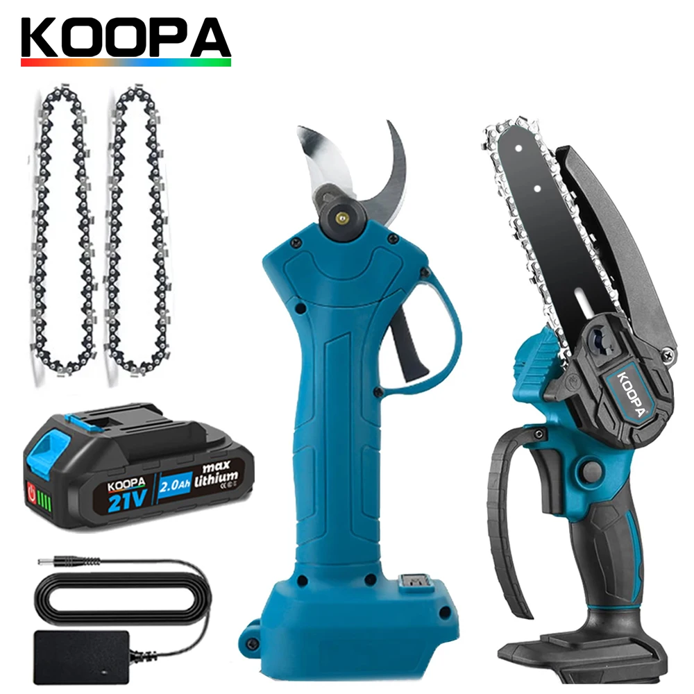 Koopa Tool 18 В/21 В бесщеточный электрический триммер и бесщеточный мини6-дюймовый электрический пильный набор инструментов для сада, парка