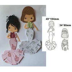 10cm wykrojniki do metalu szablony ładna dziewczyna dla DIY Scrapbooking dekoracyjne tłoczenie DIY tworzenie kartek papierowych