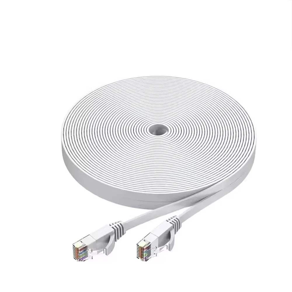 CAT8 كابل إيثرنت 40Gbps شبكة محلية مسطحة الحبل للكمبيوتر مودم الكمبيوتر المحمول PS 5 راوتر RJ45 كابل إيثرنت Cat 8 #3