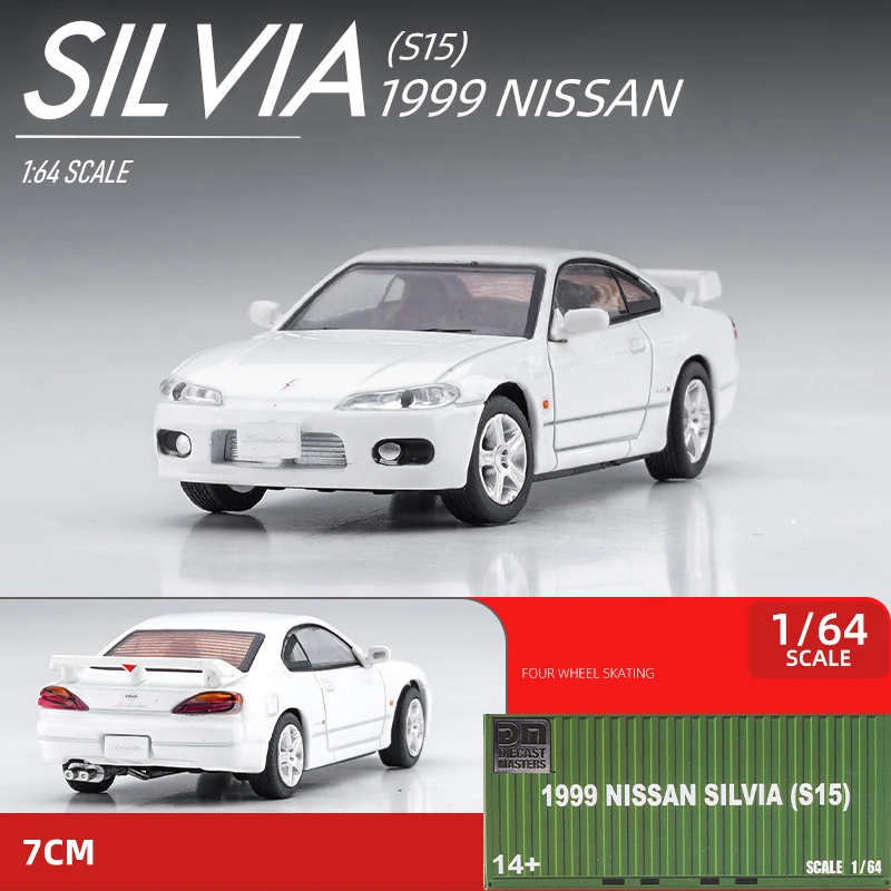 1:64 Nissan Silvia S14 S15 Container Alloy Car Diecasts & Toy Vehicles Car Model Miniature Scale Model Car For Children