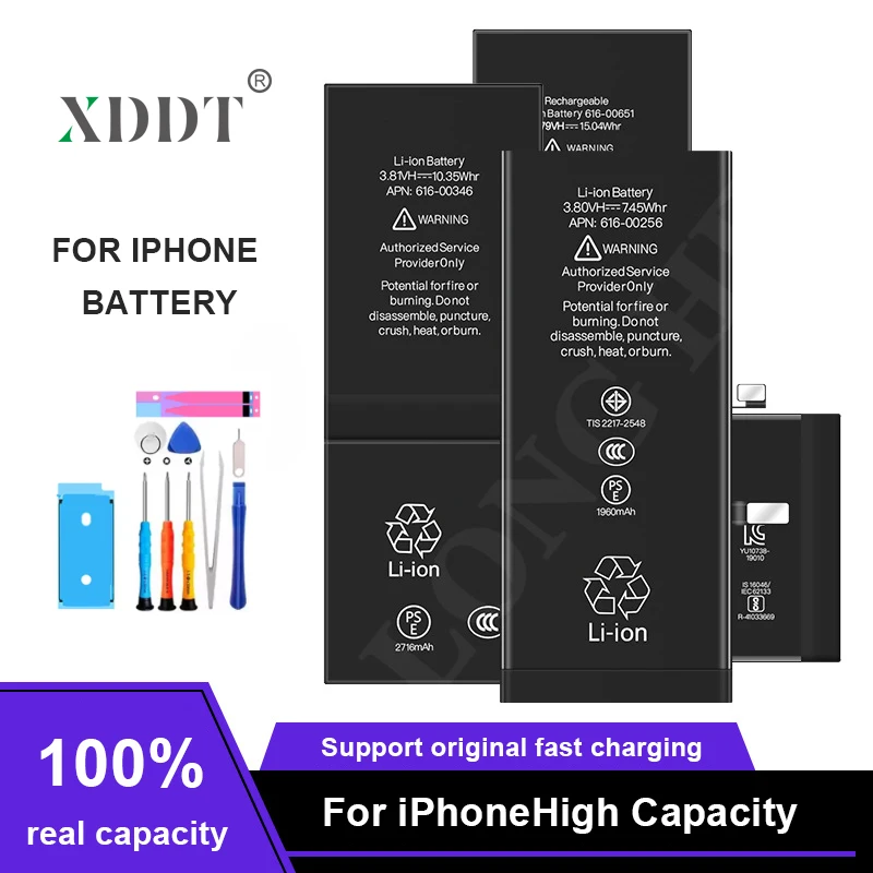 Battery For iPhone 14 15 Max Plus Pro Promax Real High Capacity Replacement Bateria Warranty One Year