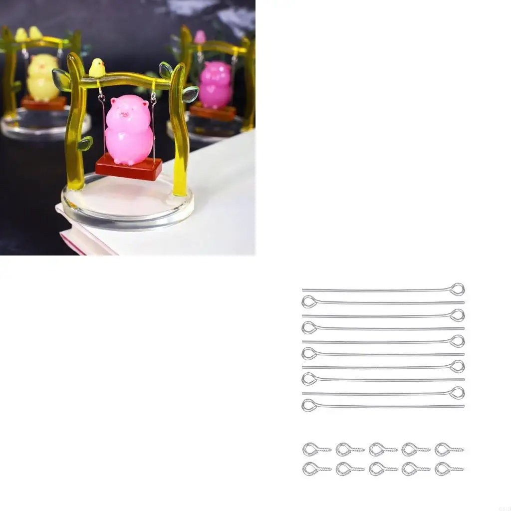 Cute Swing Piggy Silicone Resin Molds Epoxy Jewelry Casting Molds Pig Resin Mold DIY Car Accessories Supplies Gifts