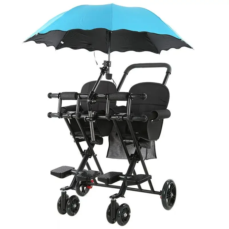 

Foldable Double Baby ScooterChildren’s Lightweight Twin Cart Portable Twin Baby Compact Hand Push Baby