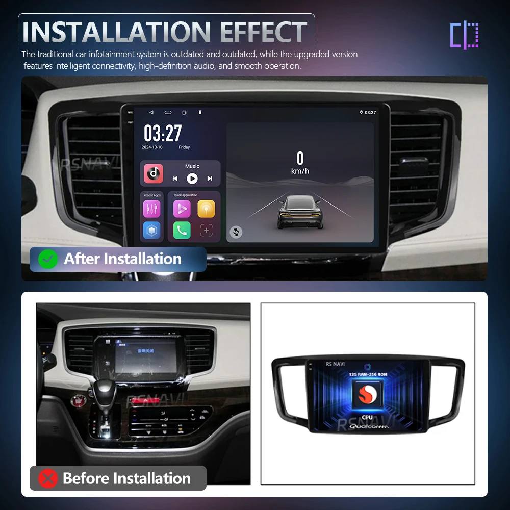 Android 16 Qualcomm Carplay For Honda Odyssey 5 RC 2013 - 2019 Car Radio Multimedia Player Stereo Head Unit 24-Hour Shipping GPS