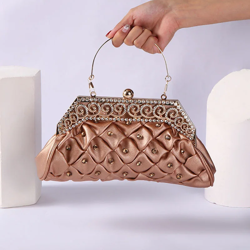 

Новая обеденная сумка, женская сумка, инкрустированная бриллиантами, банкетный клатч, платье, вечерняя сумка, сумка