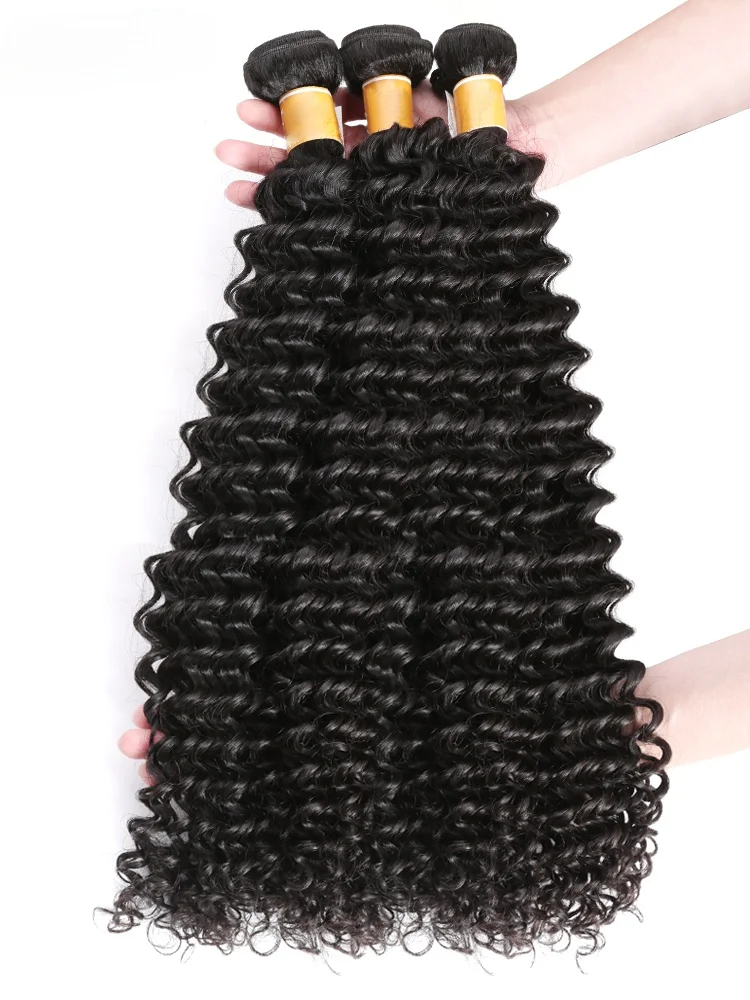 

Пучки глубоких волн воды, 100% необработанные необработанные человеческие волосы, 1/3/4 шт., наращивание человеческих волос, завитки, дешевые влажные и волнистые