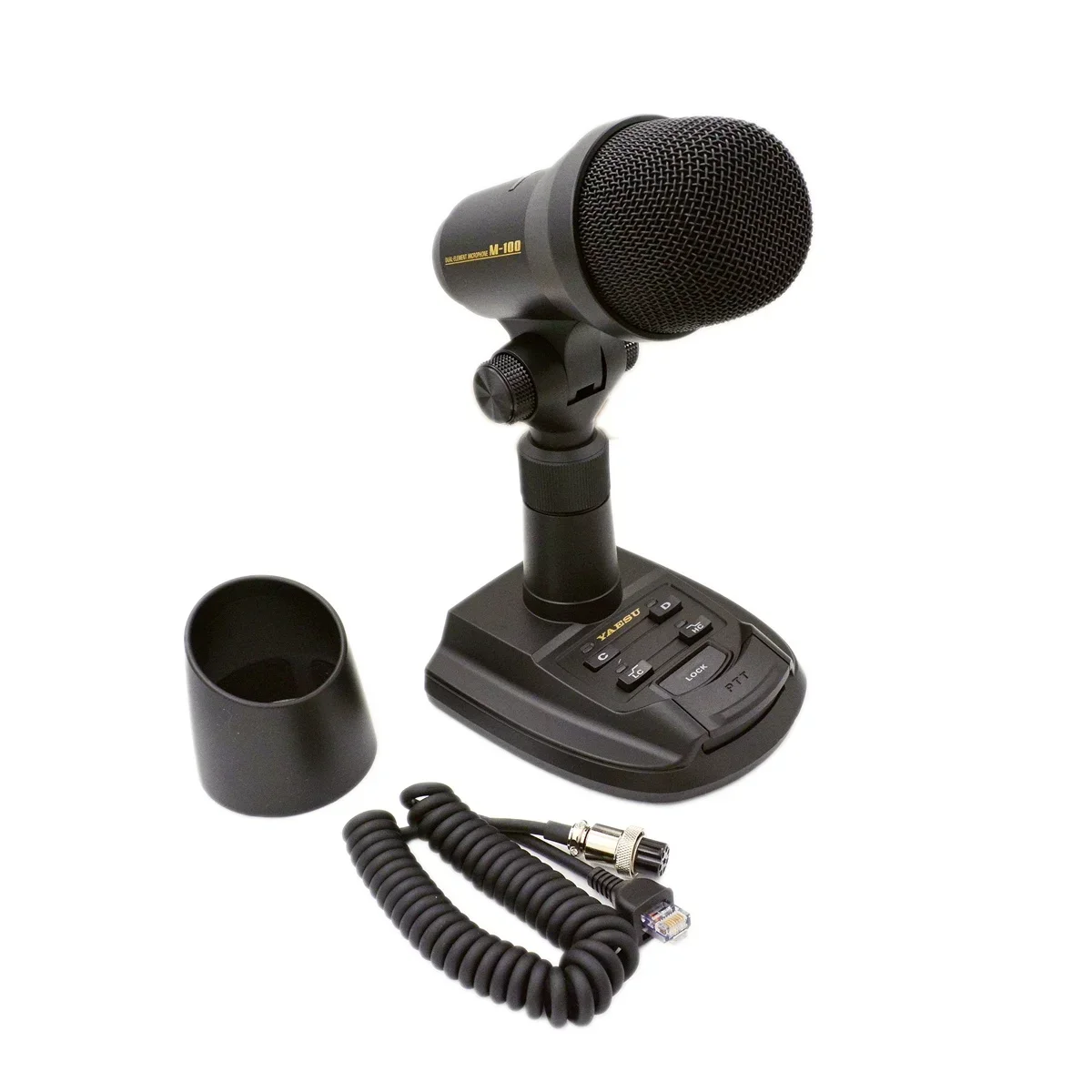 Yaesu M-100 Desktop Microphone Dual-Element Dynamic & Condenser 8Pin RJ45 Base Mic for FT-DX9000 FT-DX5000 FT991A FT891 HF Radio