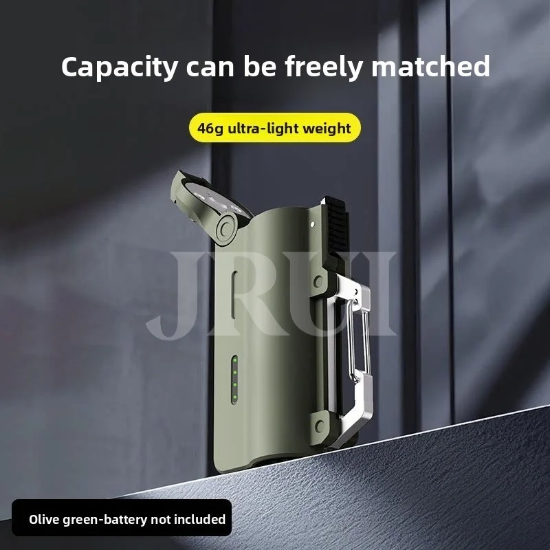 Mini Outdoor Power Bank Charger - Replaceable Battery Fast Charging Portable Compartment No Battery Included GRY Spot Supply