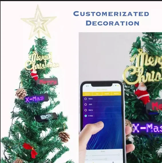 Compatible Scrolling Mini LED Sign LED Name Badge Tag