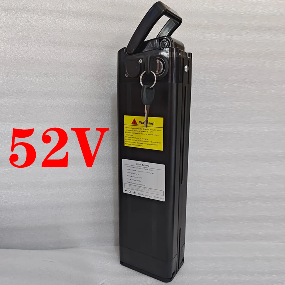 

52V 20000mAh Lithium ion Battery Pack 20Ah ,for Silver Fish Style with Aluminum Case Anti-theft Lock