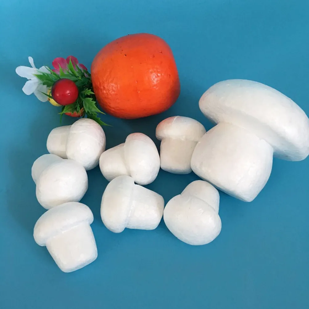 

12Pcs Children Foam Mushroom DIY Craft Set for Painting Home Festival Wedding Educational Decor Christmas Halloween 4.5cm 8Cm