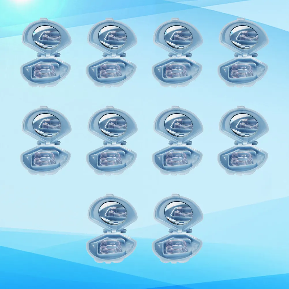 10Pcs Nose Clips Comfortable Mini Size Night Sleeping Aid Apparatus Breath Fresh Air Purifier Reusable