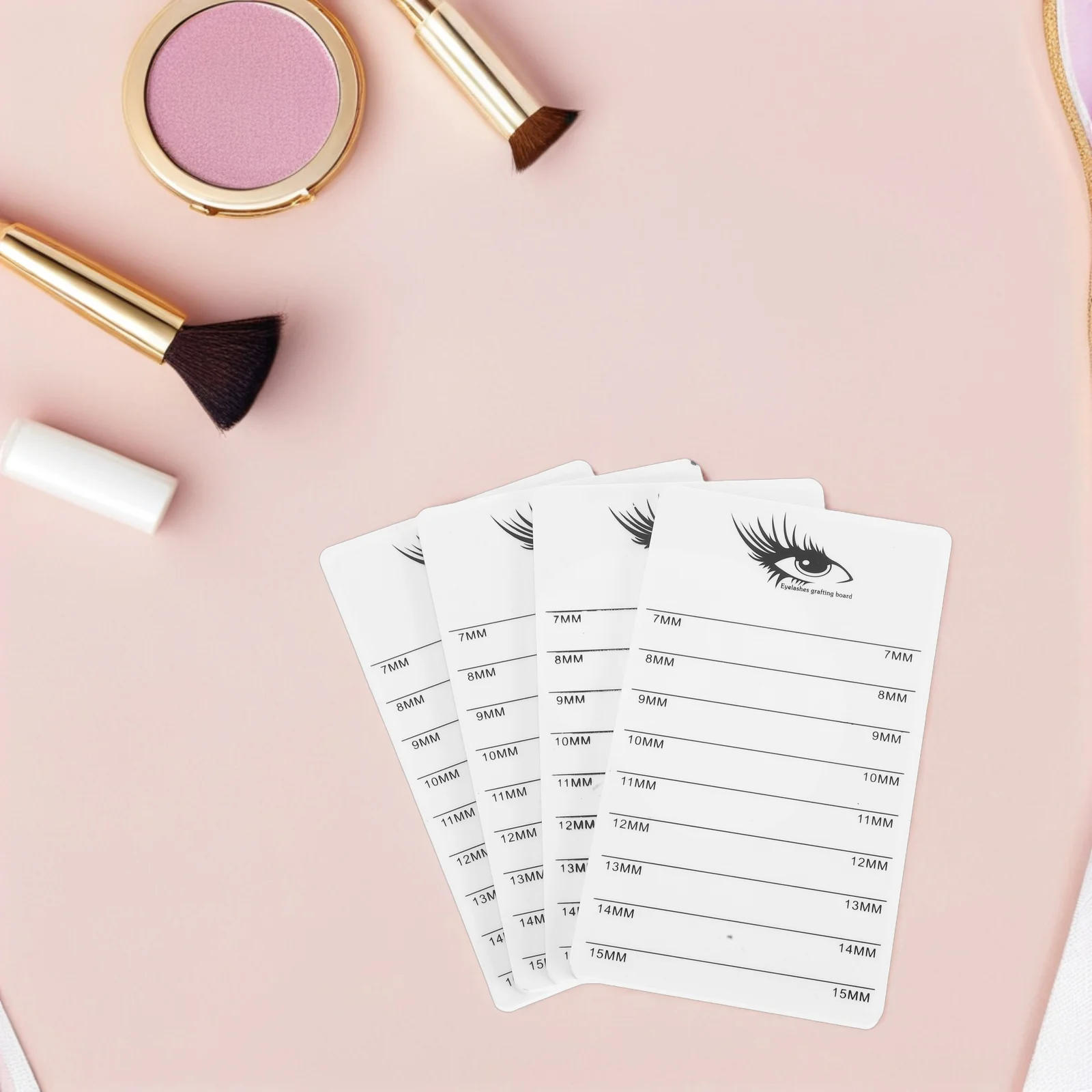 

4Pcs Acrylic Eyelash Display Board Elegant Lash Extension Pallet False Eyelash Holder Portable Grafting Storage Board for Beauty