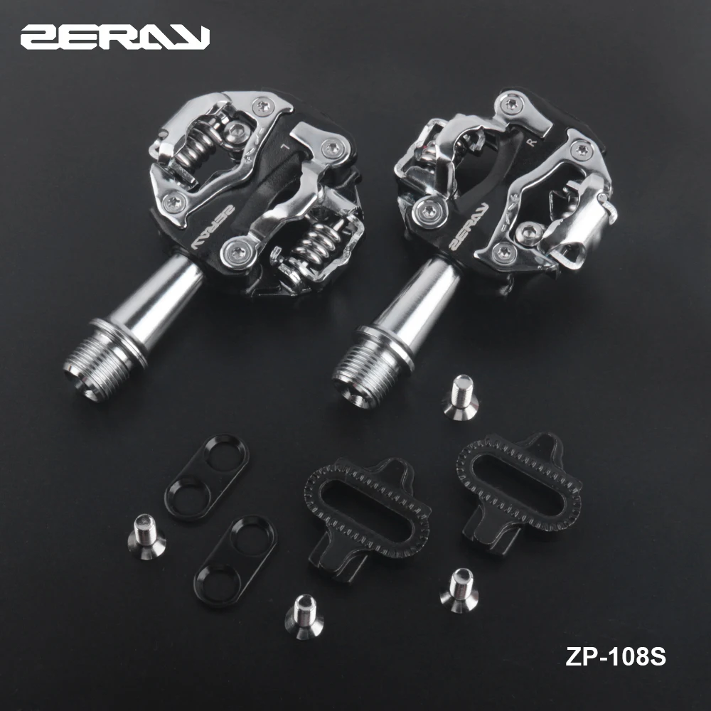 ZERAY ZP-108S Cycling Road Bike MTB Clipless Pedals Self-locking Pedals SPD 6°Float Compatible Pedals Bicycle Self-Locking Pedal