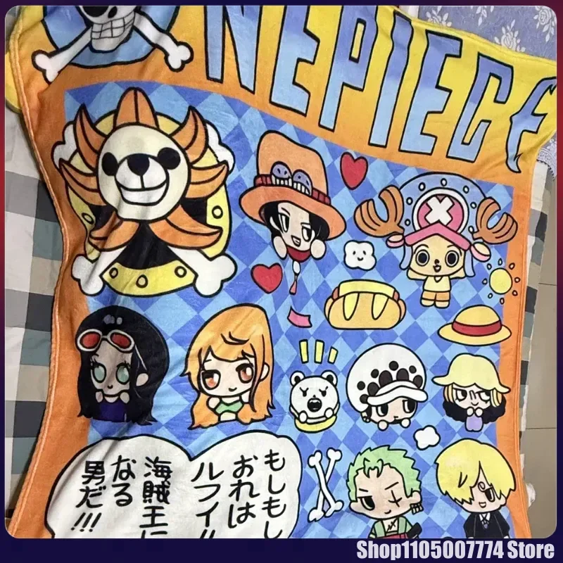 

Плед One Piece Luffy: Мягкое флисовое одеяло для дома, дивана, путешествий, офиса, общежития, для использования с кондиционером
