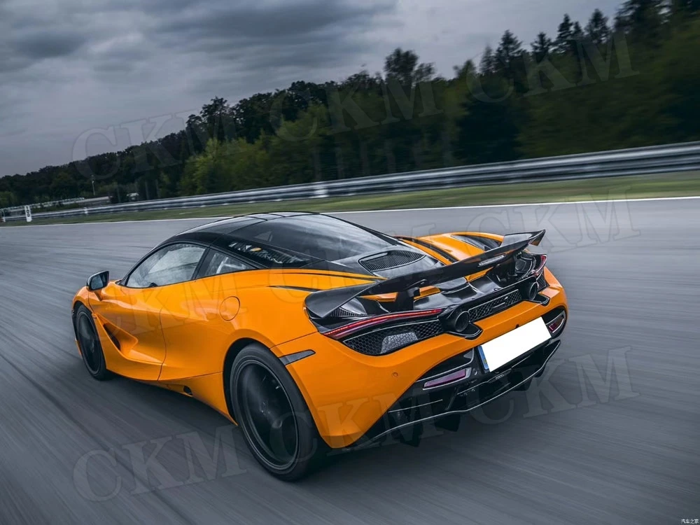 ألياف الكربون الجافة ل ماكلارين 720S كوبيه 2018-2019 طقم الجسم الجبهة الشفاه المصد الخلفي الناشر المفسد الجذع الحاجز غطاء فتحة التهوية