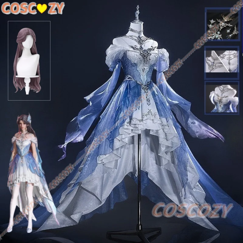 

Костюм для косплея Love and Deepspace MC, платье с глубокими волнами, униформа героини, карнавальный наряд, головные уборы, вечерние головные уборы на Хэллоуин для женщин и девочек