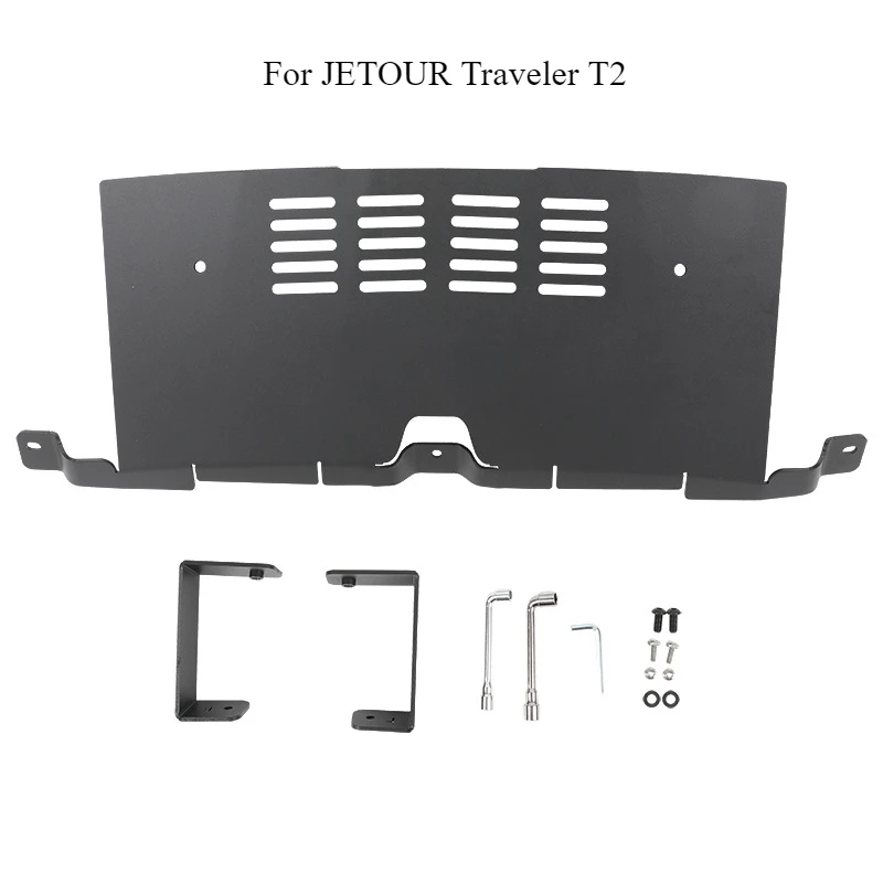

For JETOUR Traveler T2 Front Bumper Skid Plate, Radiator Guard, Aluminum Alloy Underbody Protection Sand Deflector for Off-Road