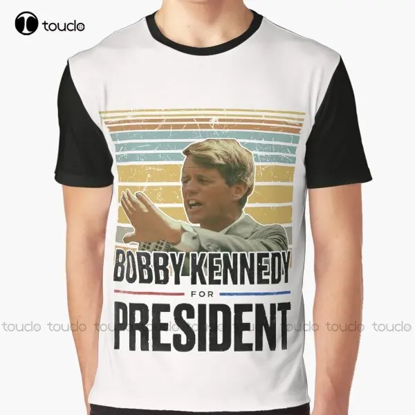 Robert Kennedy For President Classic Graphic T-Shirt Custom Aldult Teen Unisex Digital Printing Tee Shirts Christmas Gift Xs-5Xl