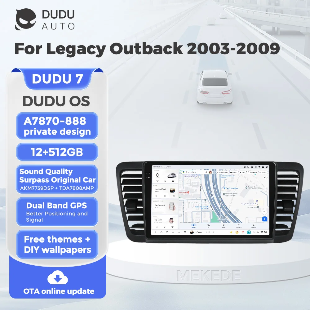 DUDU7 A7870 GPS Android Car Radio Player Intelligent Systems For Subaru Outback 3 Legacy 4 2003-2009