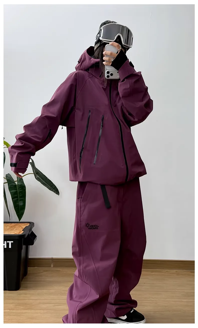 JOHN SNOW 2025 Unisex Professioneller Snowboard-Anzug Wasserdicht Winddicht Vollständig Versiegelte Nähte Skijacke & -Hose für Outdoor-Sportarten – Detail 30