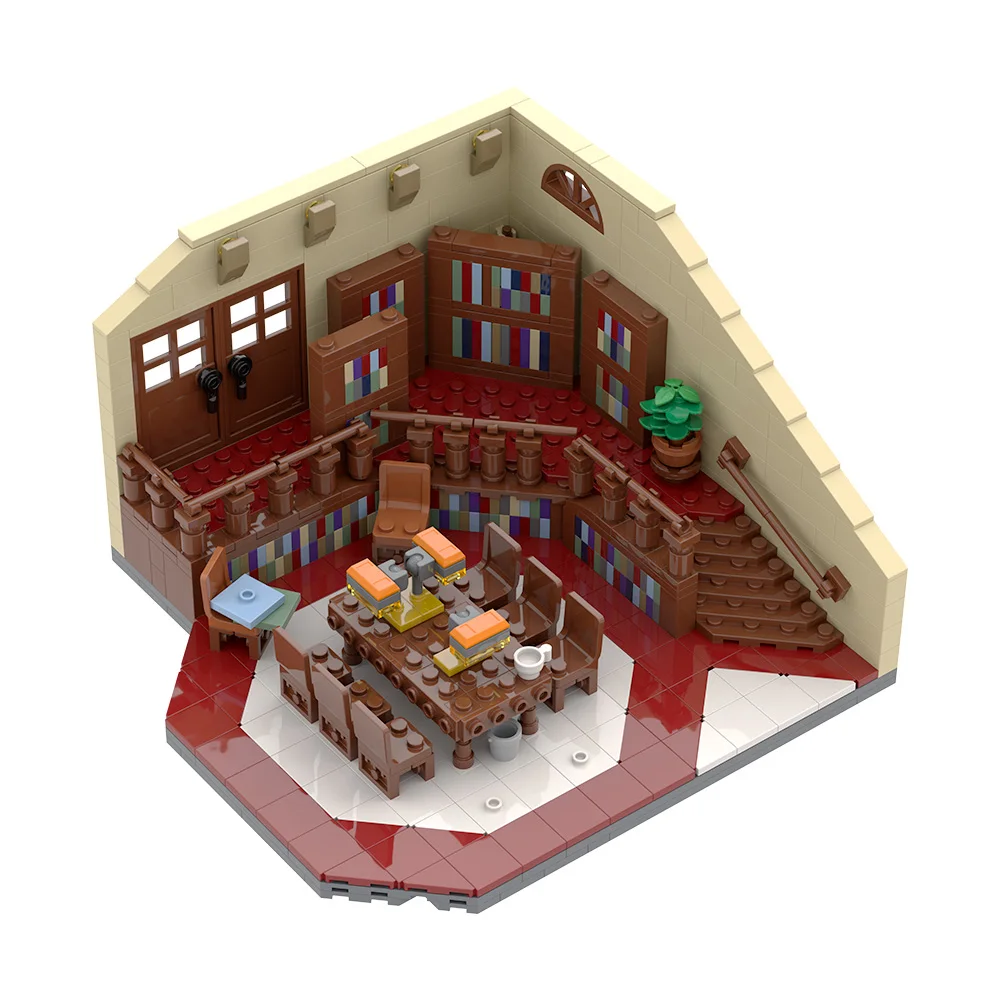 

MOC Vampire Slayer: Sunnydale High School Library Building Blocks Movie Game Vintage Study Room Model Brick Toy Kid Toy Kid Gift