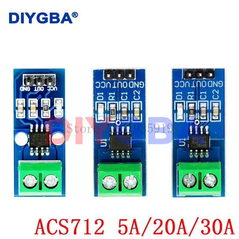 10PCS Hall Current Sensor Module ACS712 module 5A 20A 30A Hall Current Sensor Module 5A/20A/30A ACS712