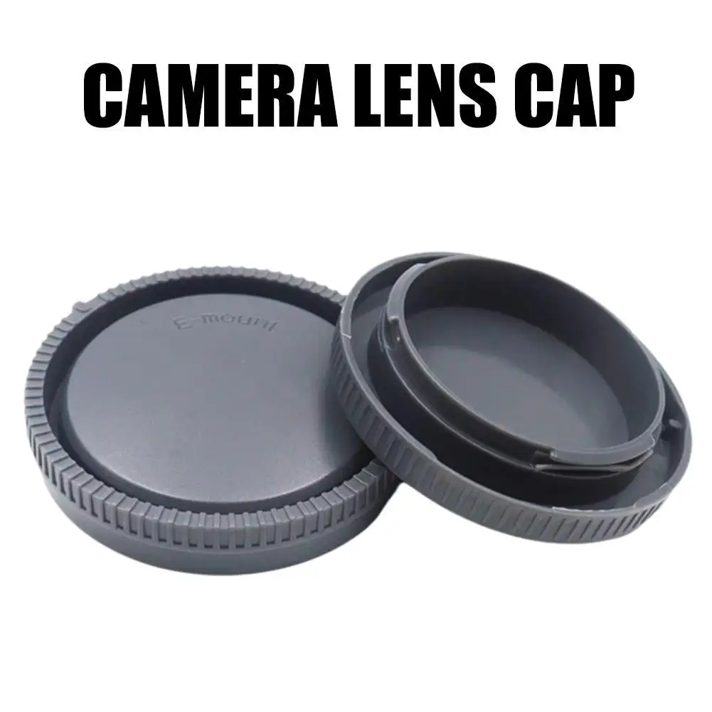 2pcs Camera Rear Lens Cap & Body Cap Cover for Sony E Mount NEX3/NEX5 A1 A7C A7R IV III A7 III II A7S III II A6600 A6500