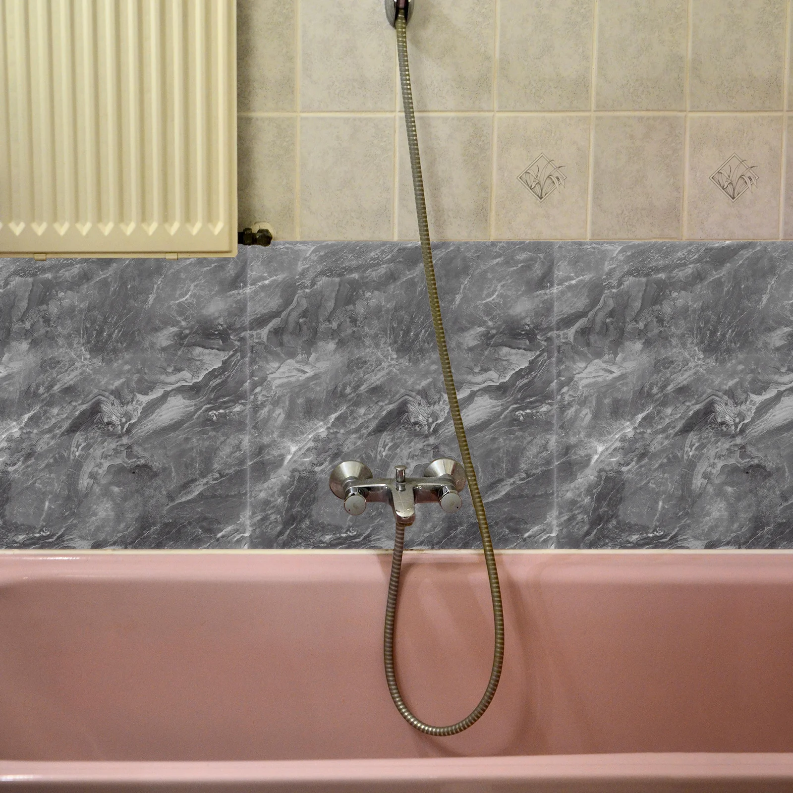 

10pcs Imitation Porcelain Peel Stick Wall Tiles Easy Installation Waterproof Kitchen Bathroom Marble Effect Cover Bedroom