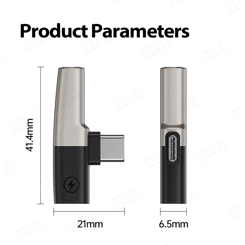 USB C Splitter 2 in 1 Type C To 3.5mm Headphones Jack Audio Adapter For Samsung S24 S23 S22 S21 Ultra A54 iPhone 15 Fast Charger