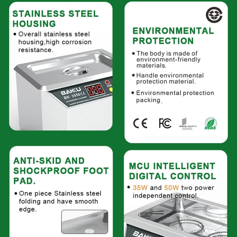 Orologio per macchina per la pulizia ad ultrasuoni con denti finti occhiali gioielli gioielli in giada detergente per anelli di diamanti