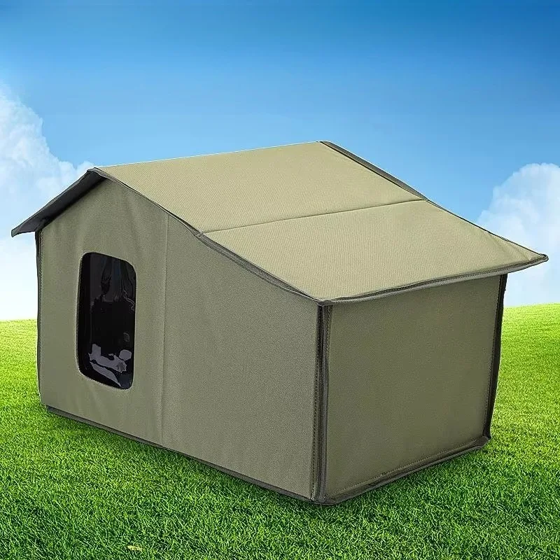 

The outdoor waterproof and warm pet house is removable and easy to clean, suitable for all