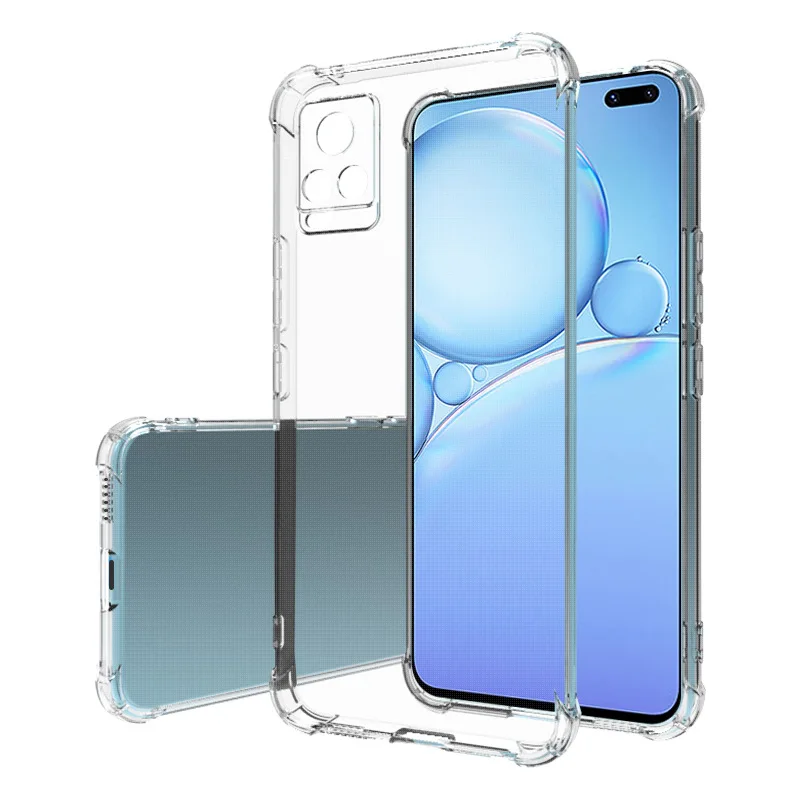 Clear Airbag Cover Case for VIVO V20 V21 Pro SE E 4G 5G Soft Silicone Shockproof Phone Back Fundas V20Pro V20SE V21E Coque Armor