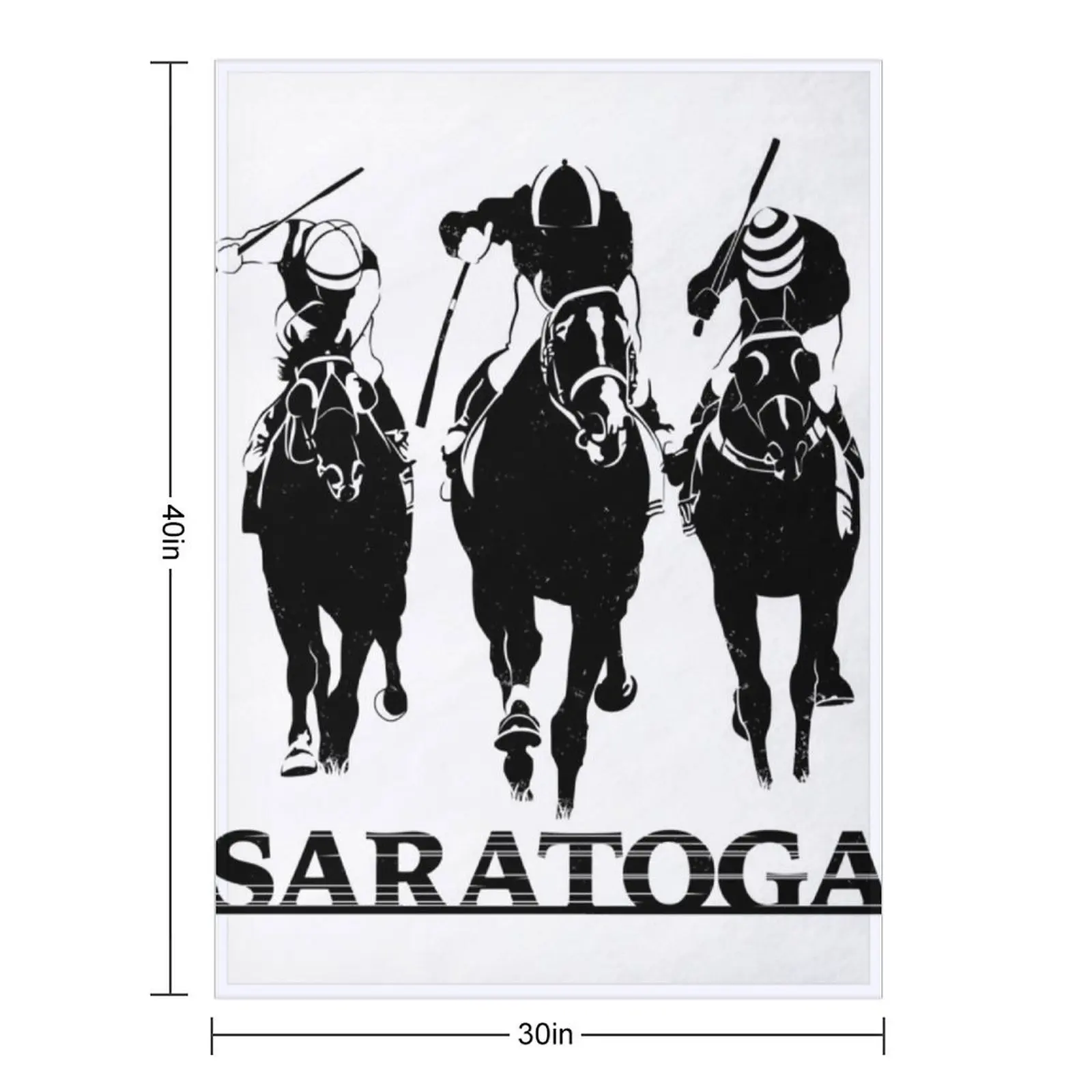 بطانية رمي الخيول من ساراتوجا، أرائك مزخرفة منقوشة، بطانيات هدايا عيد الميلاد #3