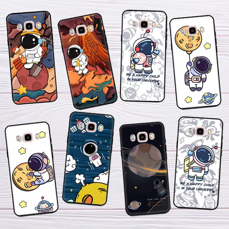 Astronaut Spaceship Case For Samsung J4 J6 Plus A6 A7 A8 A9 J8 2018 J1 J3 J5 J7 2016 A3 A5 2017 Back Cover