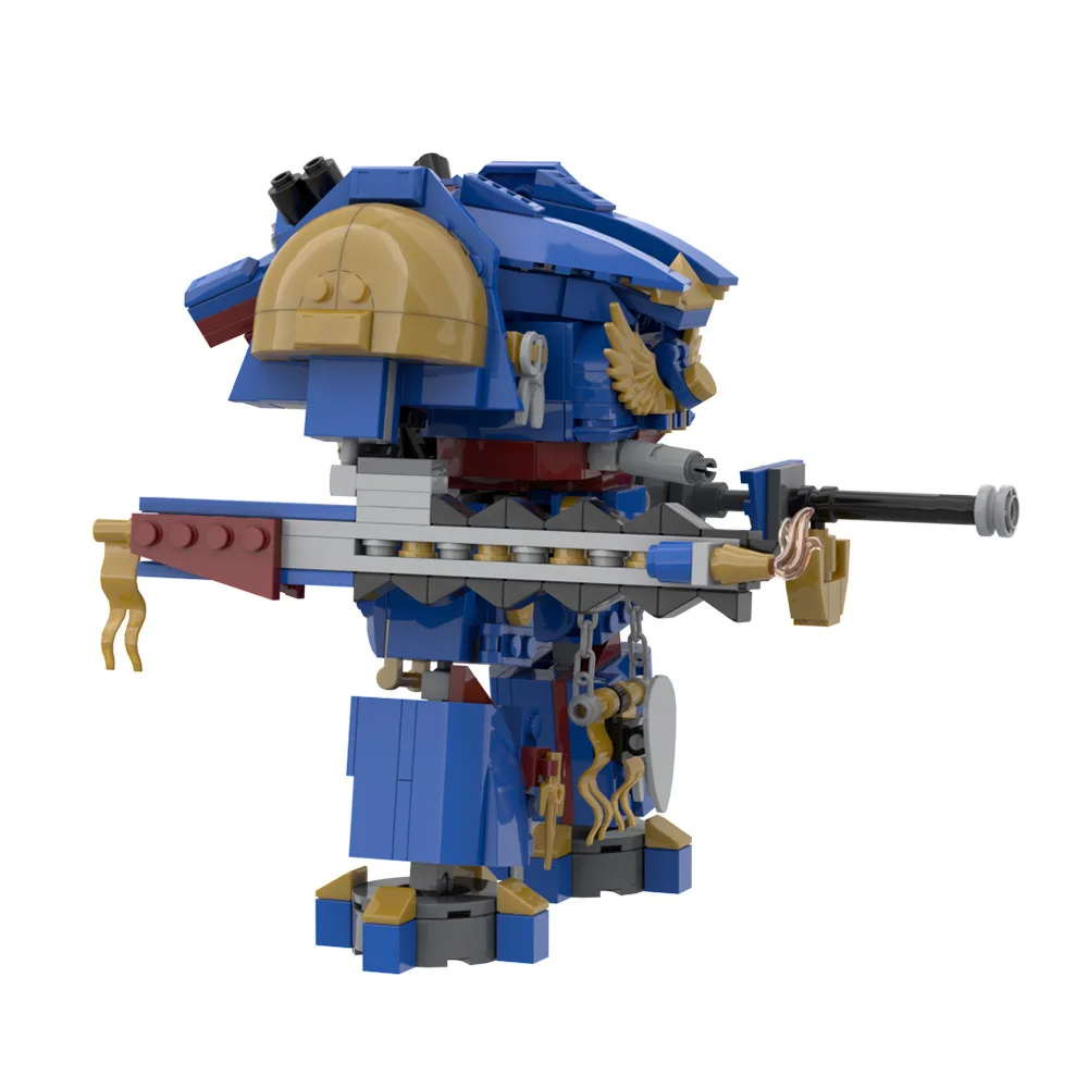 MOC Warhamm Marine Mecha بنة نموذج جزيئات صغيرة للأطفال التعليمية التجمع بناء الالعاب العملاقة