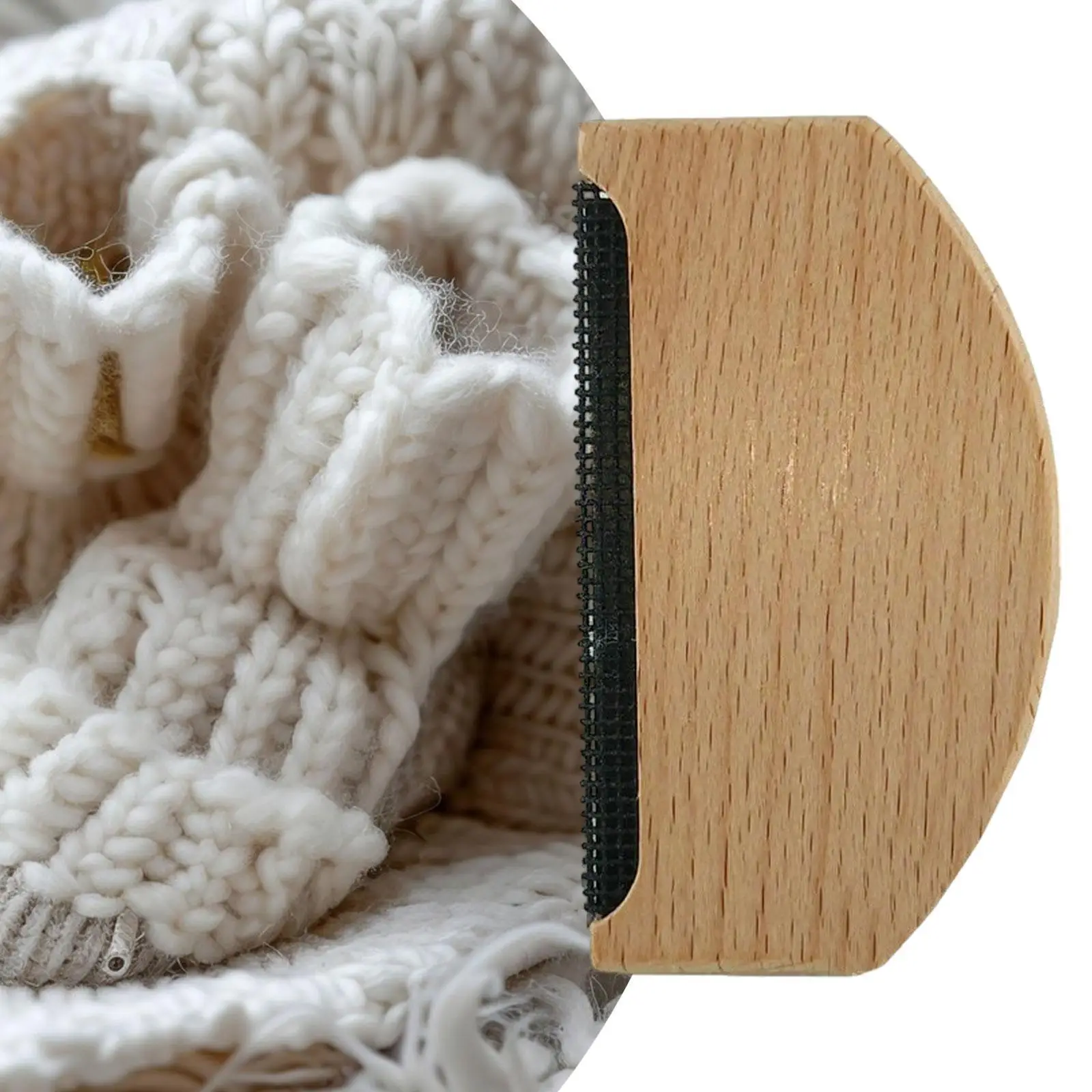 Wooden Cashmere Comb Fabric Shaver Shaver for Clothes Compact Travel Depiller for Garments Coats Pants and Knits