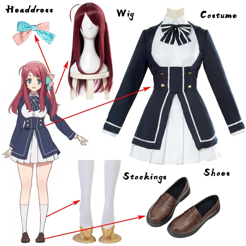 Anime Zombieland Saga Cosplay Sakura Minamoto Cosplay Costume Women Lolita Dress Uniform Halloween Custom Made PA7815