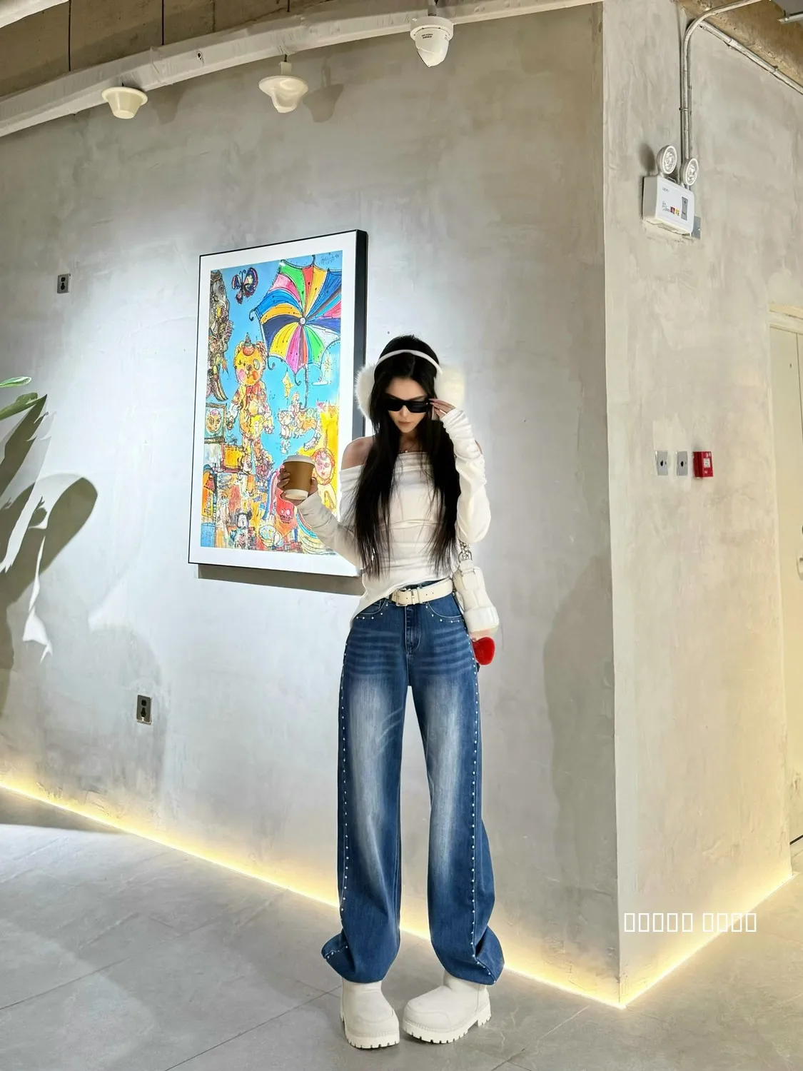 

High Waist Wide Leg Jeans Loose Slim Fit Women's Spring New Sle Home Long Pants Orange Label Casual Thin Denim