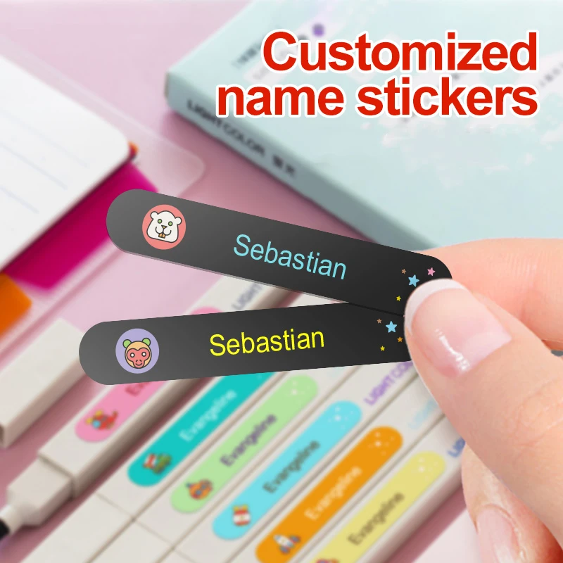 

‌Customized Waterproof Name Stickers for Gym Bottles, Office Cups, School Supplies & DIY Projects - Scratch-Resistant Labels‌