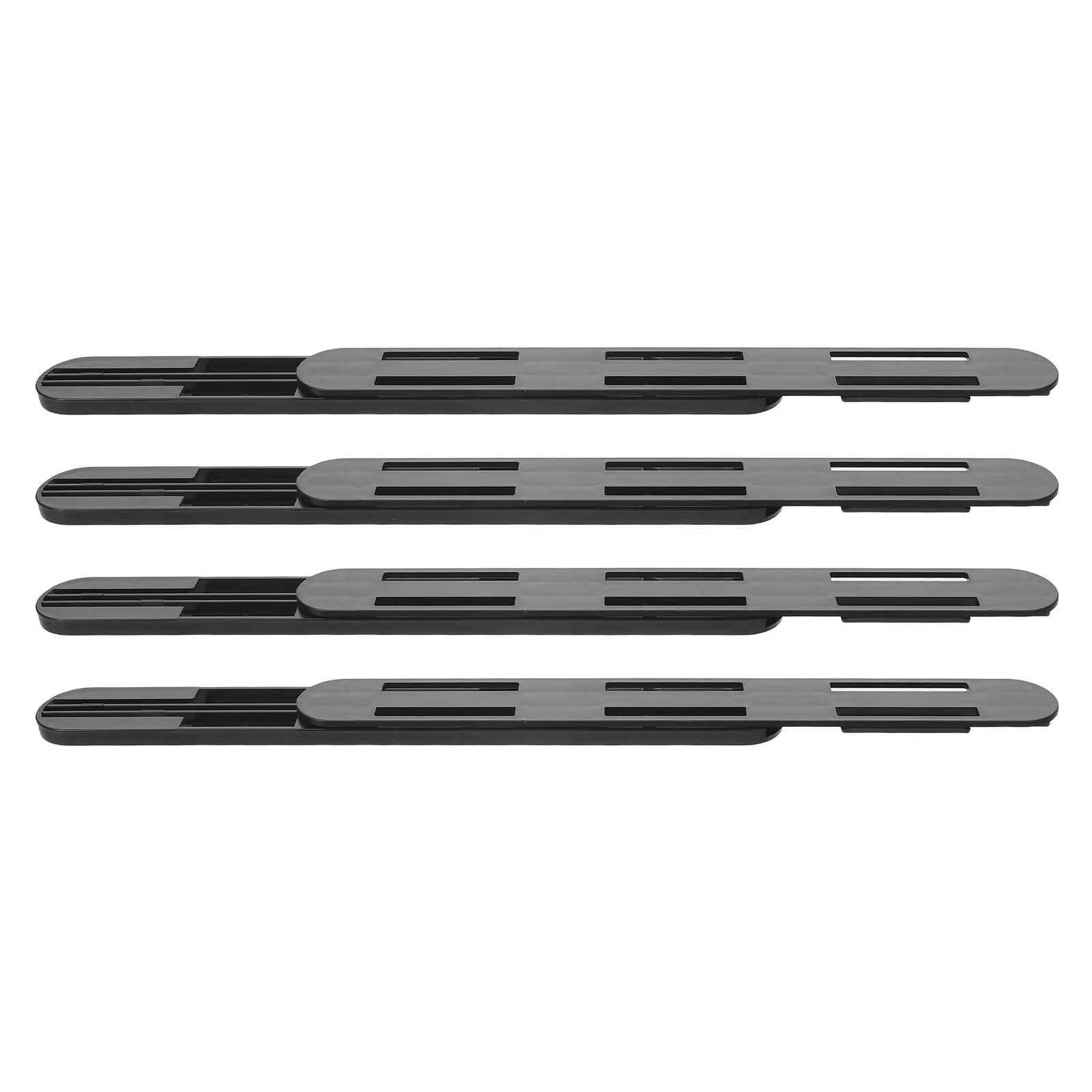 4Pcs Drawer Slides No-Drill Bottom Mount Smooth Silent Sliding Rails Track Guide Replacement for Kitchen Cabinets Storage Boxes