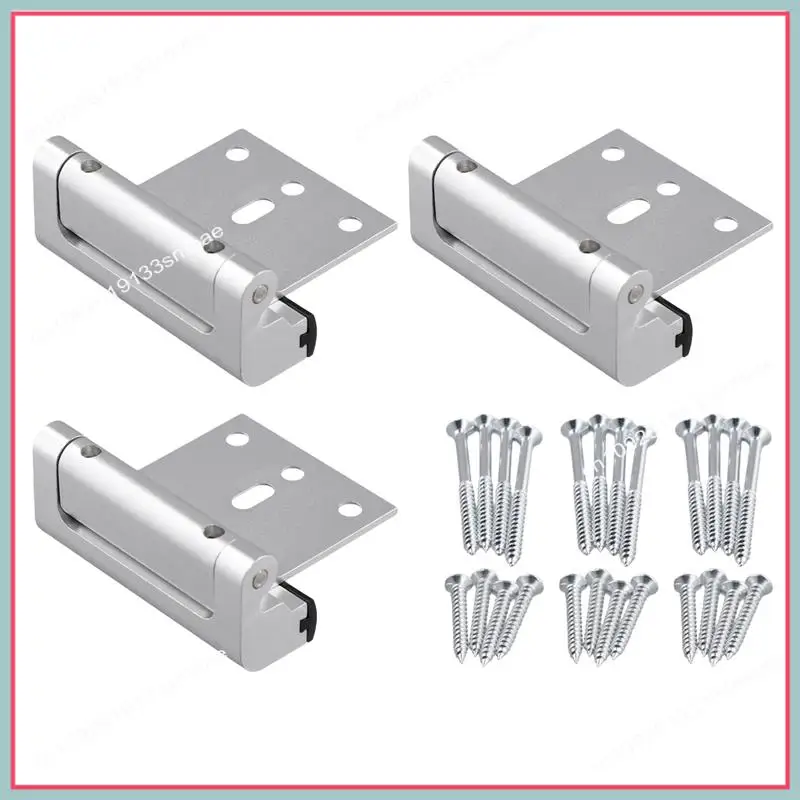 N94R 3 Pcs 도어 보강 잠금 장치, 알루미늄 합금 U 도어 보강 잠금 장치 3 인치 보안 도어 잠금 장치 홈 증거 도어 스토퍼