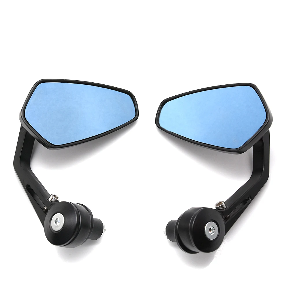 AliExpress NONE 2X 7/8" 20mm Motorcycle Rear View Mirrors Universal Handlebar End Rearview Mirror Smoke Blue Lens For Scooters ATV Bike Motorcyc