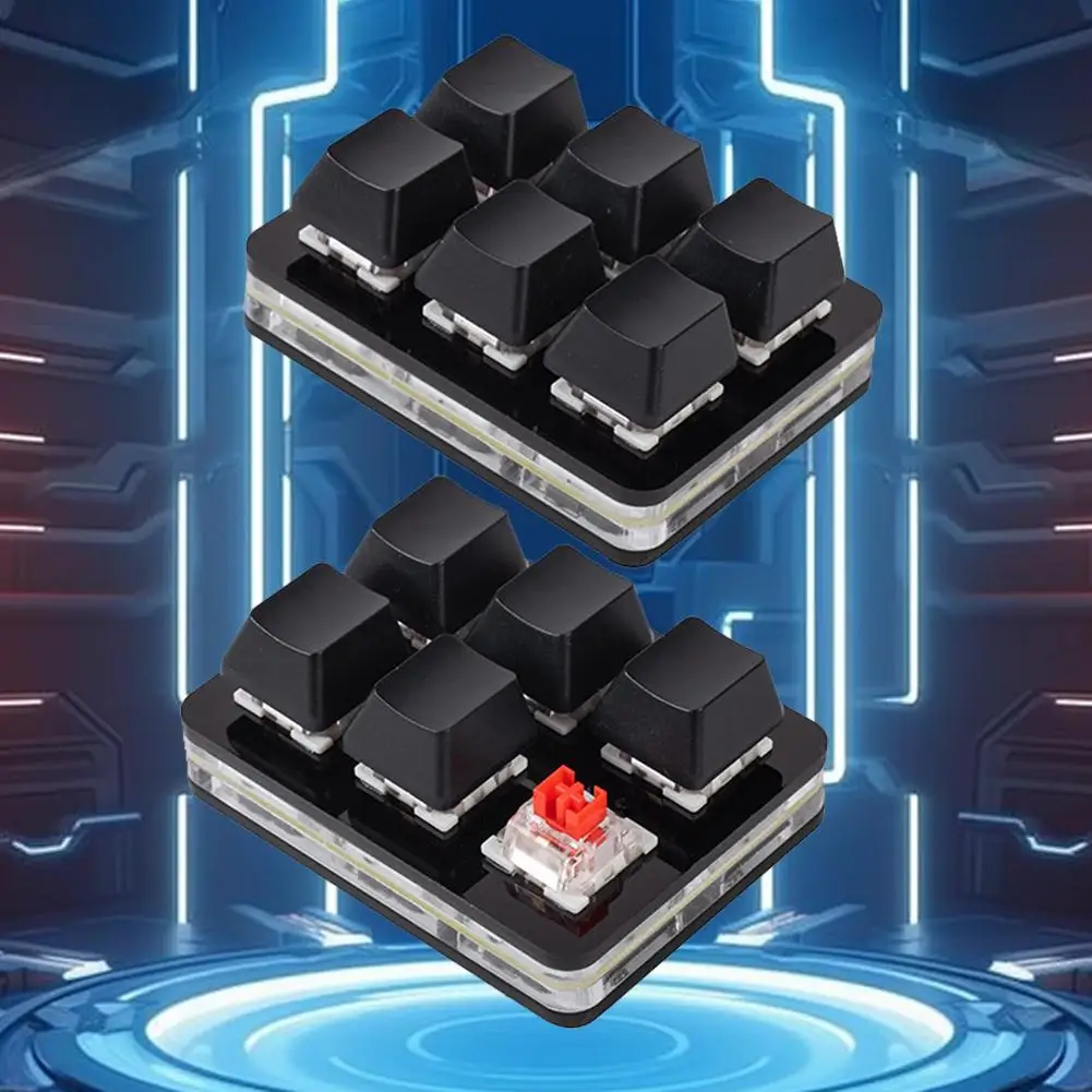 6 Keys Keyboard Bluetooth Custom Keypad Wireless USB Macro Rechargeable Hardware Programmable Shortcut Dual Mode Keyboard E6F7