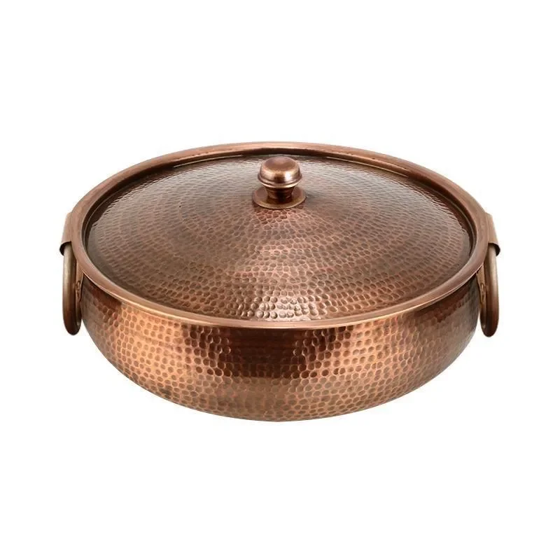Pure Copper Hot Pot Thickened Mandarin Duck Cassette Stove Household Induction Gas Universal Flat Bottom Cookware Commercial