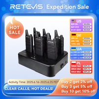 Retevis RT622 Walkie Talkie 6 Pcs Restaurant Professional Radios PMR Mini Walkie Talkie Kit Communication Radio Intercom Two-way