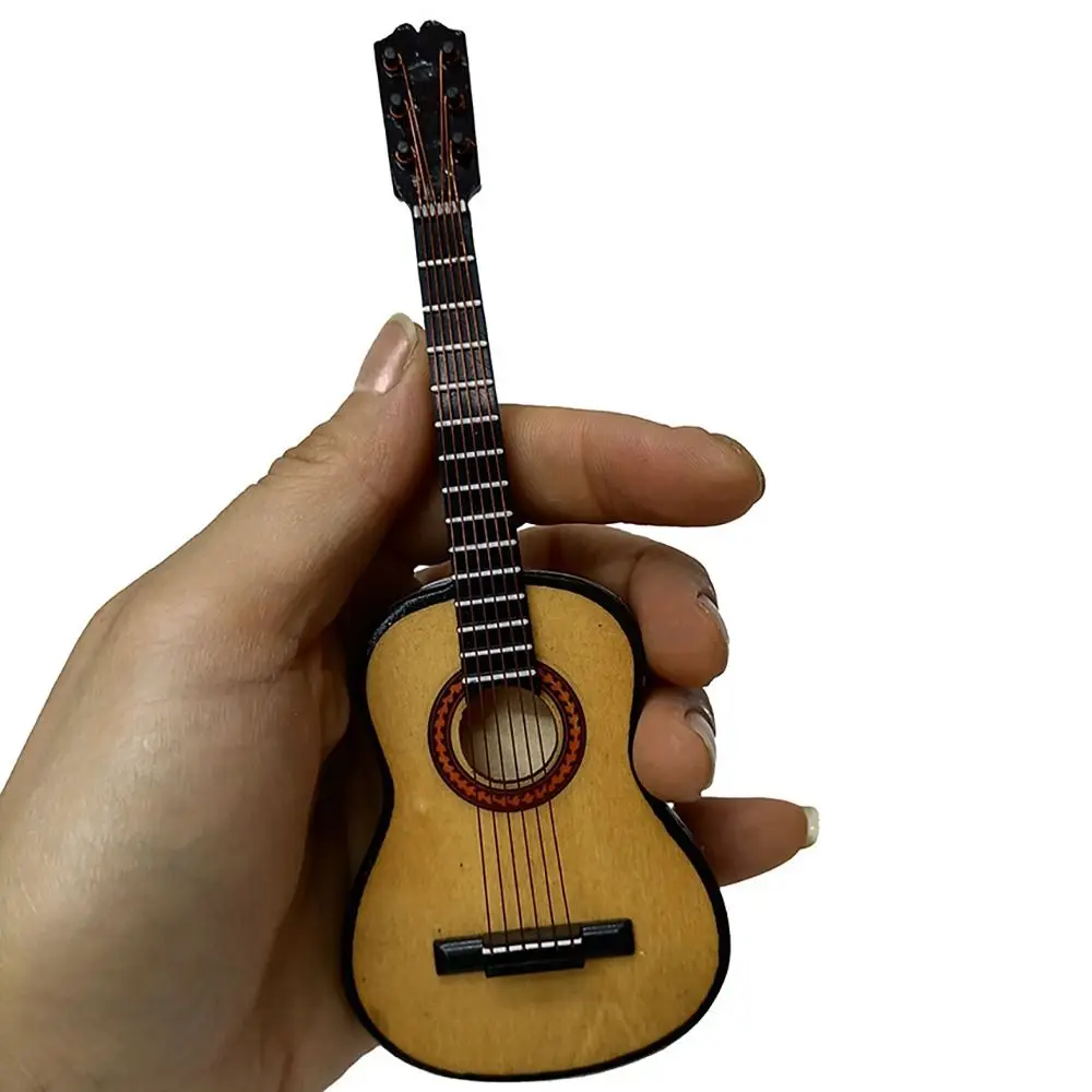 Geschenksammlung aus Holz, Mini-E-Gitarre, Ornamente, exquisite Musikinstrumente, Modell, dekorative Miniaturgitarre aus Holz
