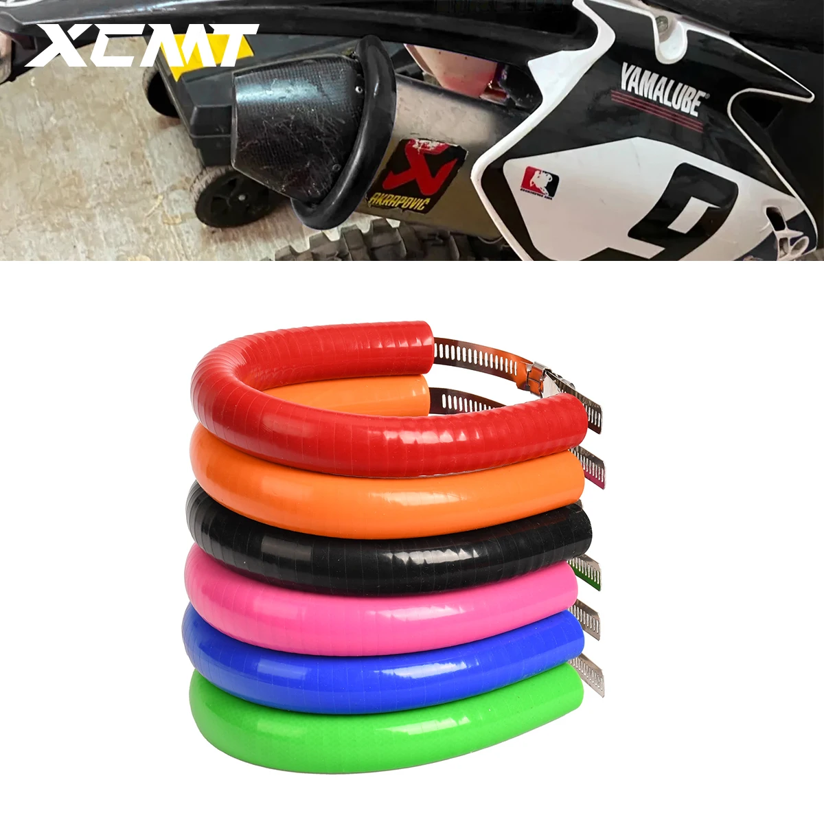 

Motorcycle Exhaust Protector Cover Protection Silicone For KTM Honda Kawasaki Yamaha Beta Universal Enduro Motocross Heat Shield