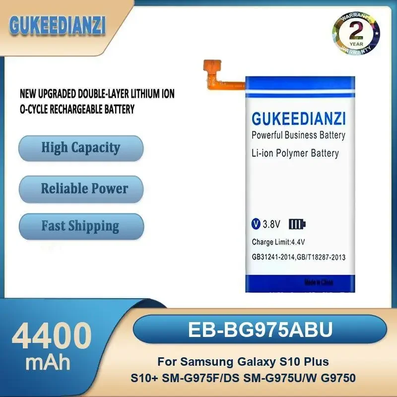 

EB-BG975ABU 4400mAh High Capacity Mobile Phone Battery For Samsung Galaxy S10 Plus S10+ SM-G975F/DS SM-G975U/W G9750