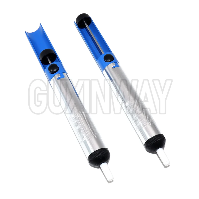 

Aluminium Desoldering Suction Pump Tool Solder Sucker Suction Tin Pen Removal Device Blue Vacuum Soldering Iron Desolder